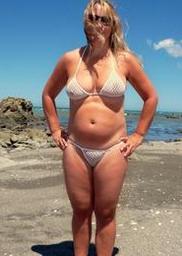 Fat Blonde At The Beach